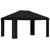 vidaXL Gazebo 4 x 3 m Black Polyester and Steel 190 gsm