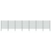 vidaXL Fence Panel with Posts Iron 1212x200 cm Green