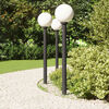 vidaXL Bollard Lights with Sensor 3 pcs 120 cm Black IP44
