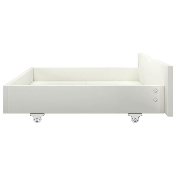 vidaXL Bed Drawers 2 pcs White Solid Pine Wood