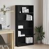 vidaXL Bookcase Black Oak 80x24x176 cm Engineered Wood