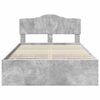 vidaXL Bed Frame with Drawer Concrete Grey 120 x 190 cm Engineer Wood