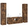 vidaXL Bathroom Furniture Set 5 pcs Smoked Oak 33 x 34.5 x 160 cm