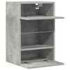vidaXL Wall Cabinets with LED Lights for TV 2 pcs Concrete Grey 40x30x60.5 cm
