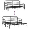 vidaXL Daybed Frame Black 100 x 200 cm Powder-Coated Steel