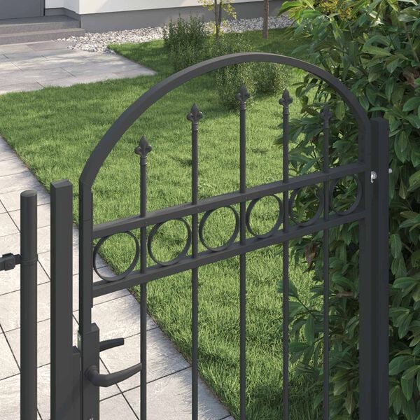 vidaXL Fence Gate Assen Grey 100 x 150 cm Powder-Coated Steel