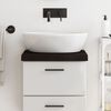 vidaXL Bathroom Countertop Dark Brown 40x40x(2-6) cm Treated Solid Wood