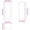 vidaXL Kitchen Cabinet with Shelf High Gloss White 40 x 31 x 100 cm