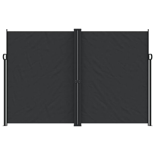 vidaXL Retractable Side Awning Black 220x1200 cm