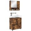 vidaXL Bathroom Furniture Set 2 pcs Smoked Oak Engineered wood & Metal