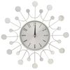 vidaXL Wall Clock Silver 40 cm Metal
