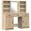 vidaXL Dressing Table Set with Drawer 3 pcs Sonoma Oak Engineered Wood