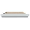 vidaXL Bed Frame with LED Lights without Mattress White 135x190cm