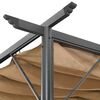 vidaXL Pergola with Retractable Roof Taupe 3x3 m Steel 180 g/m²