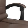 vidaXL Massage Reclining Office Chair Brown Faux Leather