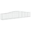 vidaXL Arched Gabion Baskets 5 pcs 400x50x60/80 cm Galvanised Iron