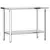 vidaXL Kitchen Work Table 110x55x85 cm Stainless Steel