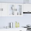 vidaXL Kitchen Wall Cabinet with Glass Door Porto White