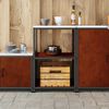 vidaXL Kitchen Storage with Shelf Rusty 60 x 50 x 92 cm Steel