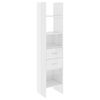 vidaXL 4 Piece Book Cabinet Set High Gloss White Engineered Wood