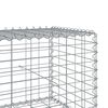 vidaXL Gabion Basket with Cover 1000x50x50 cm Galvanised Iron