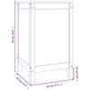 vidaXL Laundry Box Black 44x44x76 cm Solid Wood Pine