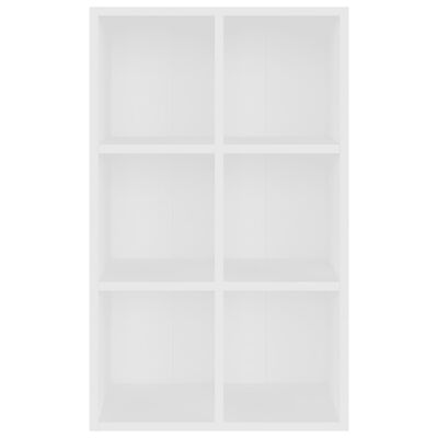 vidaXL Book Cabinet/Sideboard White 66x30x98 cm Engineered Wood