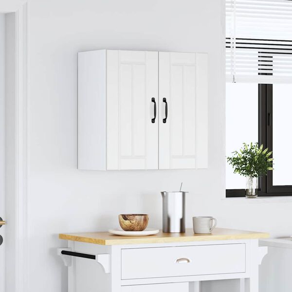 vidaXL Kitchen Wall Cabinet Lucca White Engineered Wood
