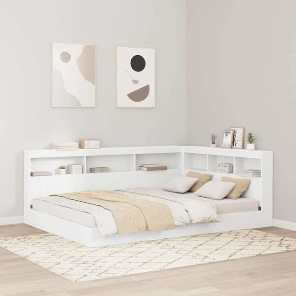 vidaXL Storage Headboard with Shelf White 150 cm Engineered Wood