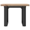 vidaXL Coffee Table O-Frame 50x50x35.5 cm Solid Wood Pine and Steel
