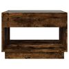 vidaXL Coffee Table with Infinity LED Smoked Oak 70x50x50 cm