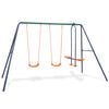 vidaXL Swing Set | Blue | Steel and Plastic | Ages 3-10 | Durable | Swing Set