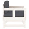 vidaXL Garden Chairs with Cushions 2 pcs White Solid Wood Pine