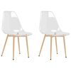 vidaXL Dining Chairs 2 pcs Transparent PET