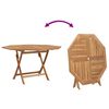 vidaXL Garden Dining Set Folding 5 pcs Brown Solid Teak wood