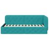 vidaXL Corner Bed Frame with Headboard Turquoise 90 x 200 cm Velvet
