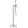 vidaXL Freestanding Bathtub and Faucet 220 L 99.5 cm Silver