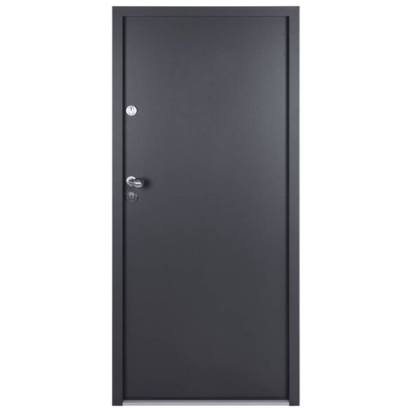 vidaXL Front Door Anthracite 100x200 cm Aluminium
