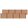 vidaXL Fence Panel 8 pcs WPC and Aluminium Brown