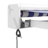 vidaXL Retractable Awning Blue and White 3x2.5 m Fabric and Aluminium