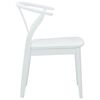 vidaXL Dining Chair 2 pcs White and White Solid Rubber Wood