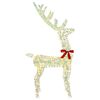 vidaXL 3D Reindeer with 140 LEDs Warm white 128 cm PET