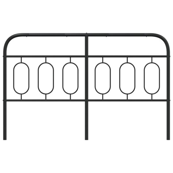 vidaXL Metal Headboard Black 140 cm