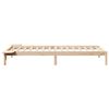 vidaXL Bed Frame with Side Tables Natural 80 x 220 cm Solid Pine Wood