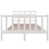 vidaXL Bed Frame without Mattress White Solid Wood Pine Small Double