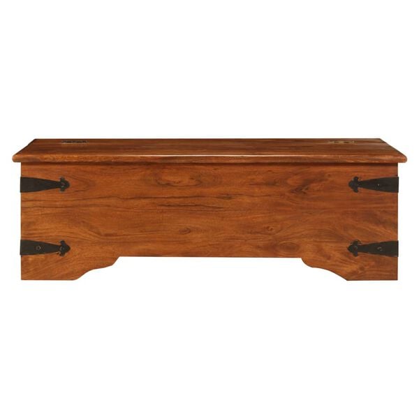 vidaXL Coffee Table Solid Acacia Wood Honey Finish 110x55x35 cm
