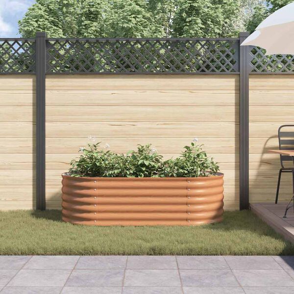 vidaXL Raised Bed Brown 160 x 80 x 44 cm Steel