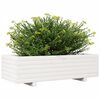 vidaXL Garden Planter White 90x40x26.5 cm Solid Wood Pine