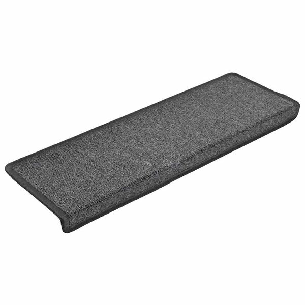 vidaXL Stair Mats 30 pcs 65x21x4 cm Dark Grey Rectangular Edge