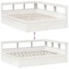 vidaXL Bookcase Bed without Mattress White 150x200cm Solid Wood Pine